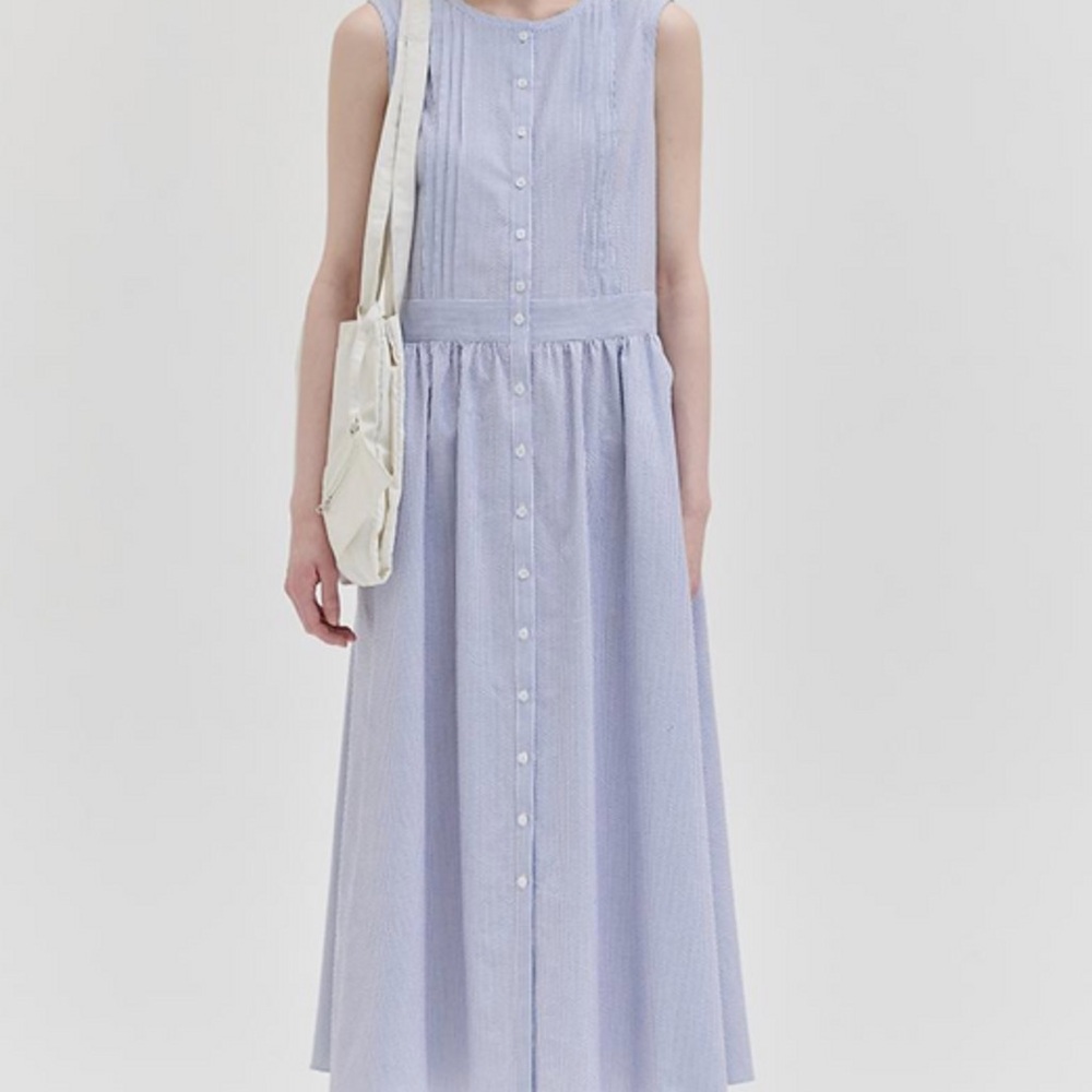Korean brand NILBY P  24N Pin Tuck Long Dress Size M